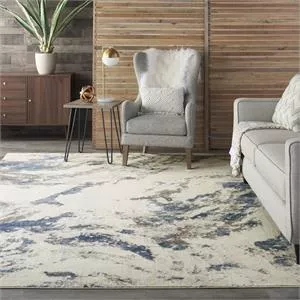 Silky Textures Rug Blue